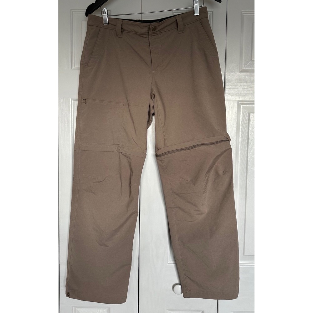 Gander Mountain Womens 10R Tan Convertible Zip Off Hiking Pants Cargo Straight
